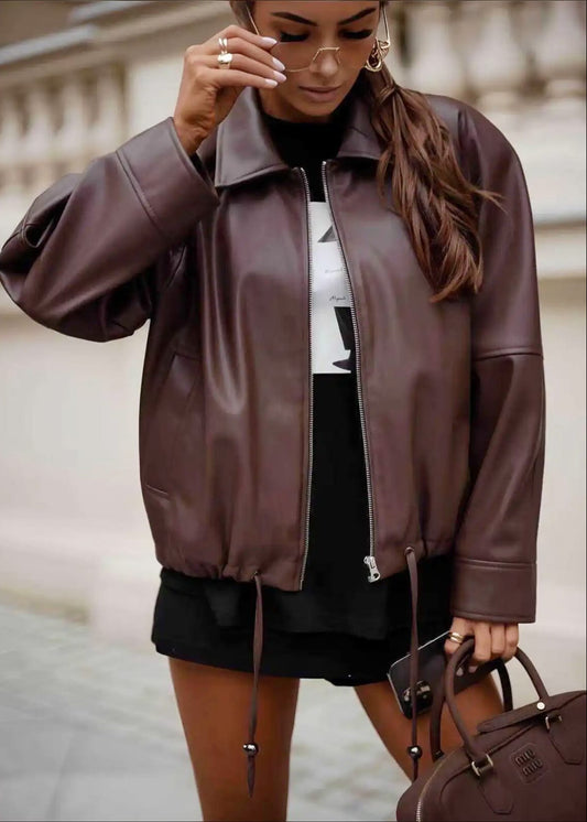 Veste Oversize en simili cuir