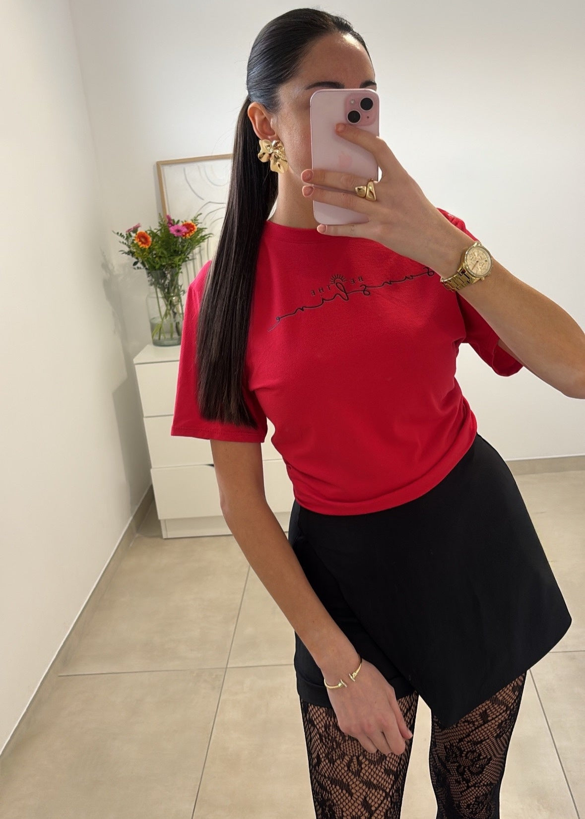 T-Shirt Sunshine Rouge