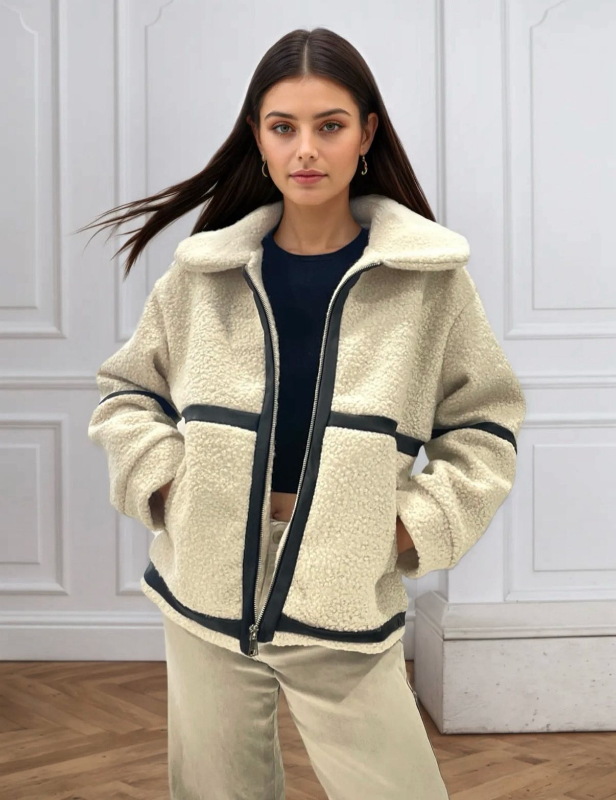 Veste TEDDY Ecru