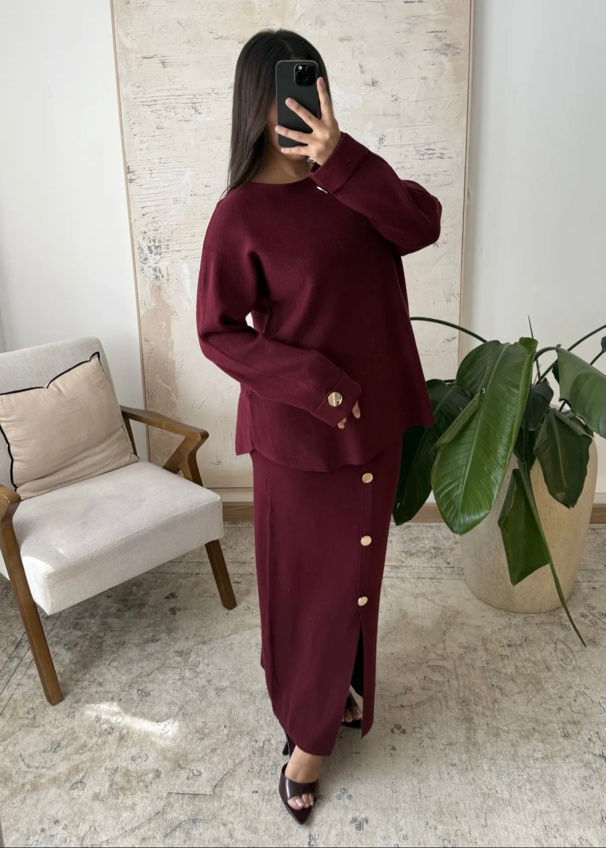 Ensemble pull & jupe longue