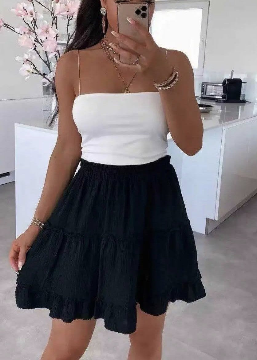 Jupe en Coton Noir