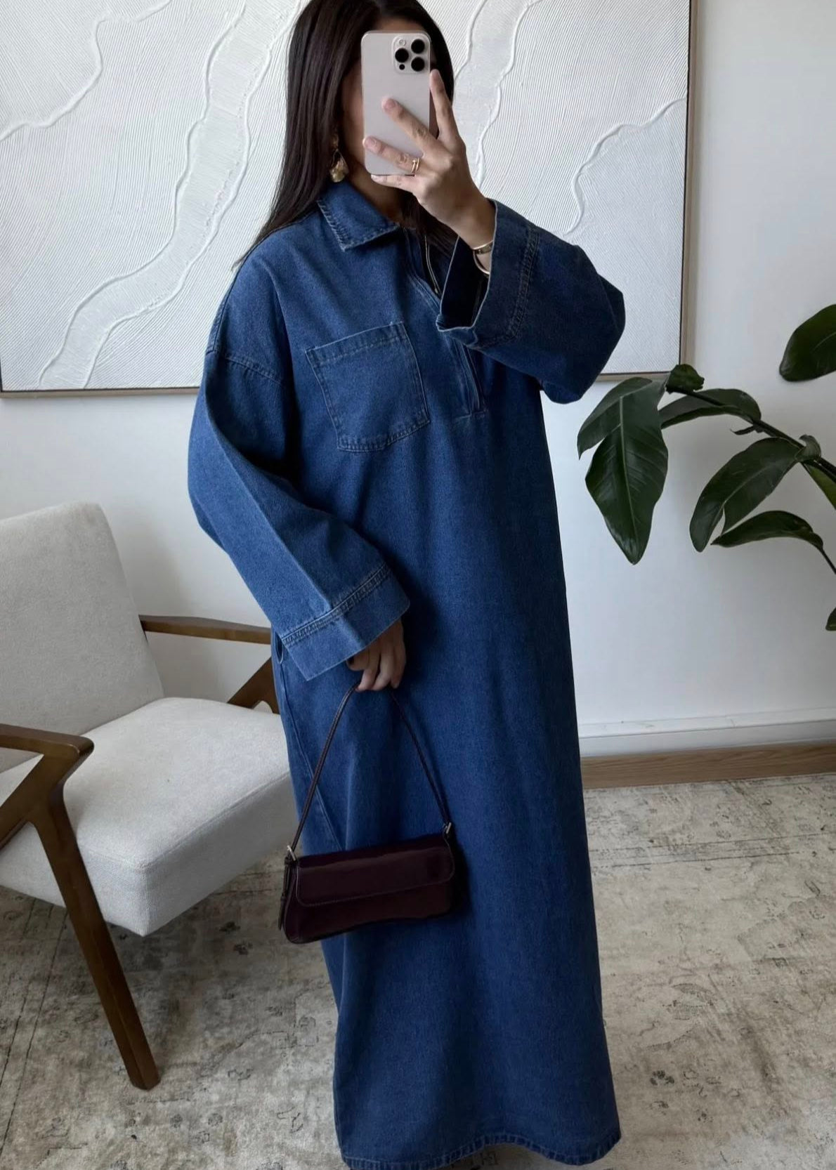 Robe Longue en Jeans Oversize