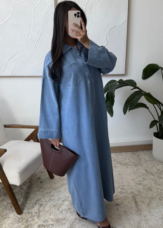 Robe Longue Oversize en Jean Clair