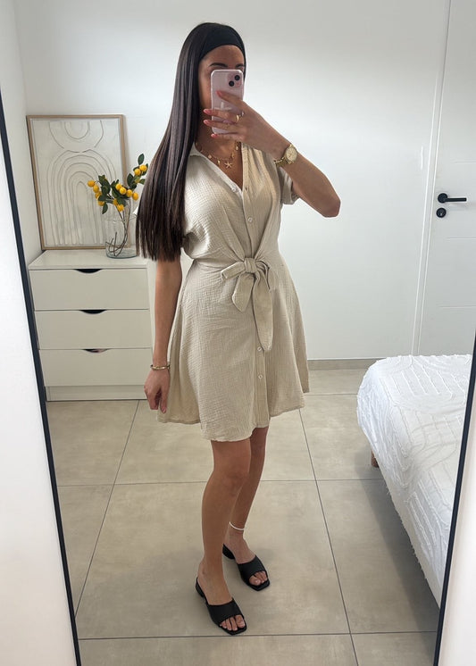 Robe à Noeuds Gaz De Coton