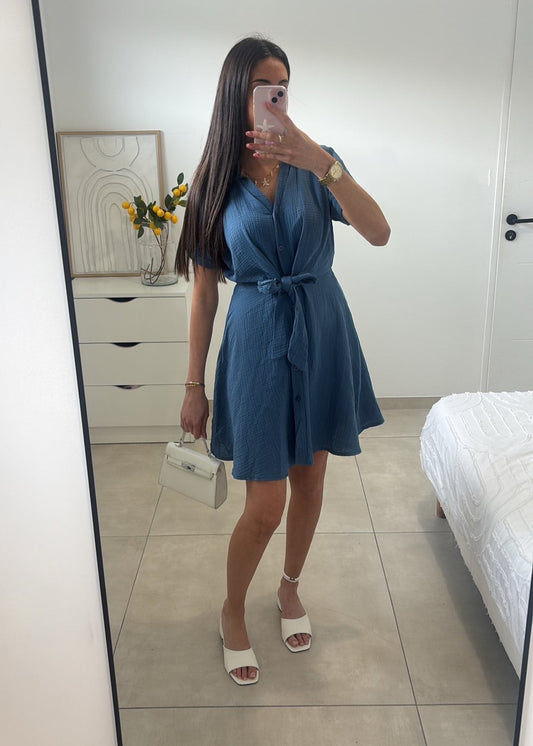 Robe à Noeuds Gaz De Coton