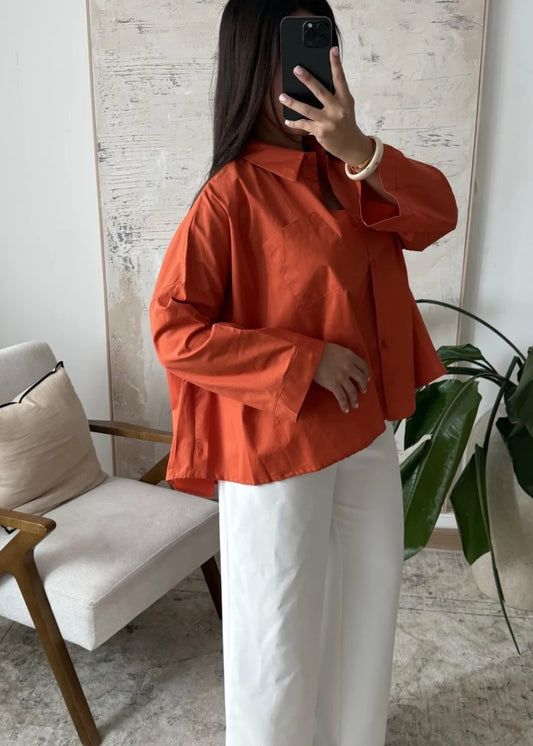Chemise Oversize en Coton Oange