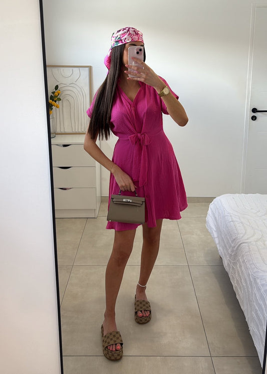 Robe à Noeuds Gaz De Coton