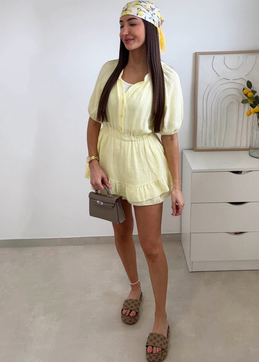 Robe a volant Gaz De Coton